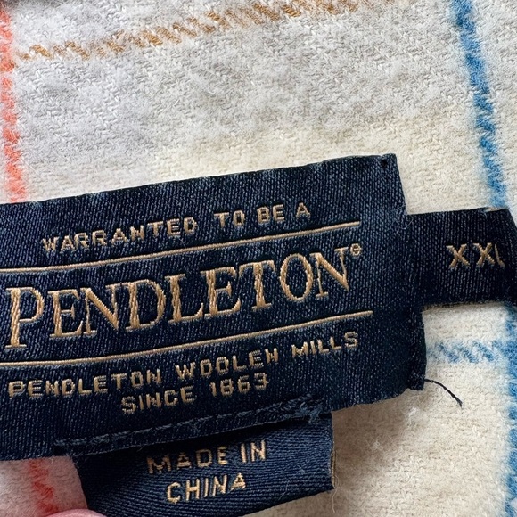 Pendleton WOMEN'S GIRLFRIEND DOUBLE-BRUSHED FLANNEL SHIRT Cream Neutral - Picture 8 of 9